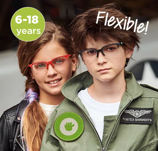 Indestructible and flexible glasses for kids